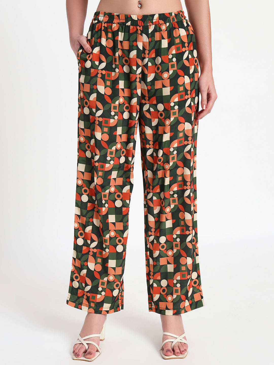 Retro Groove Geometric Co-ord Set with Pocket