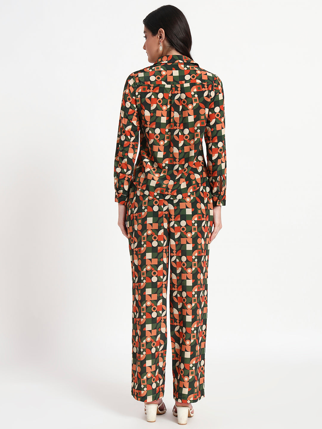 Retro Groove Geometric Co-ord Set with Pocket