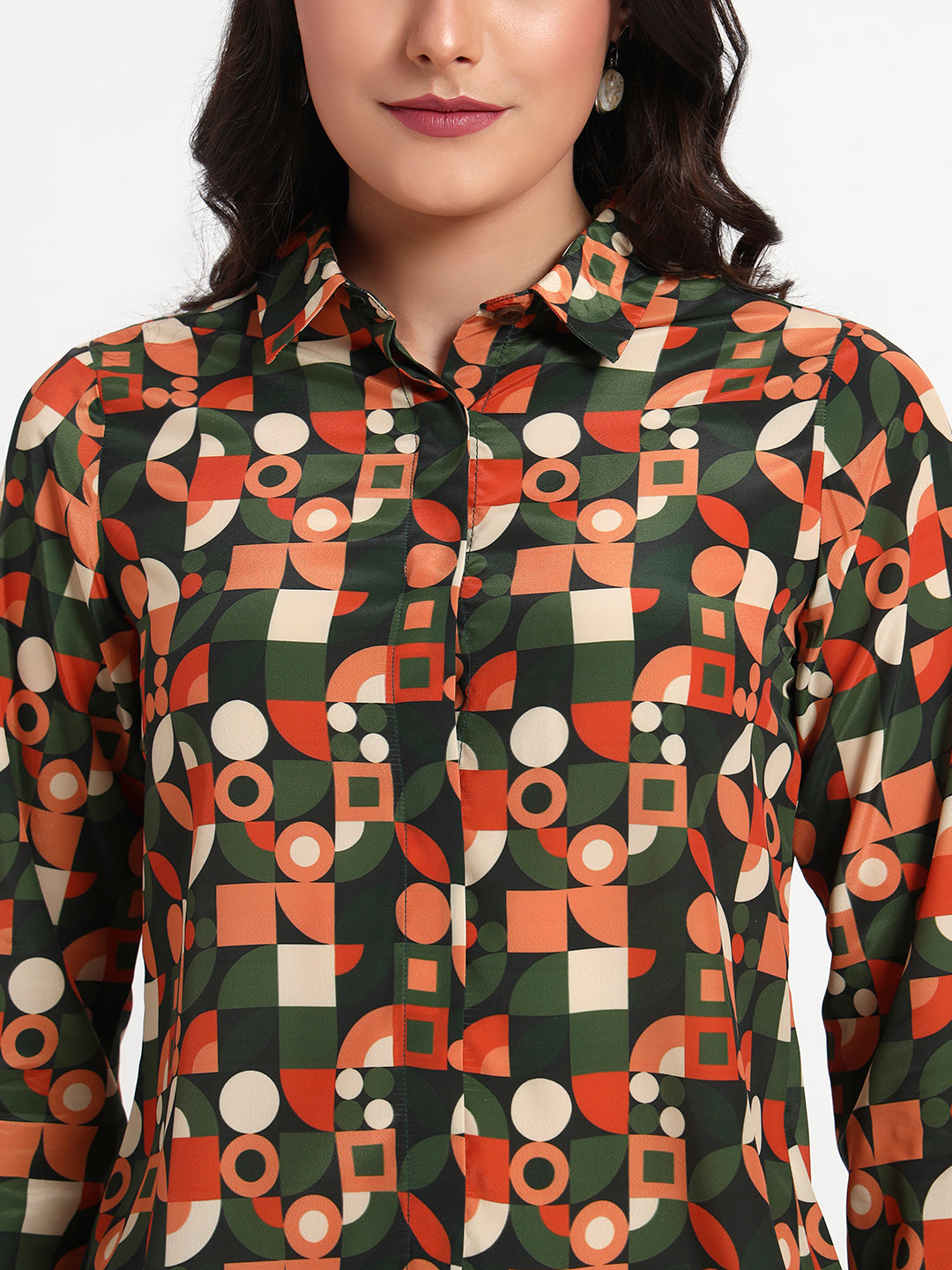 Retro Groove Geometric Co-ord Set with Pocket