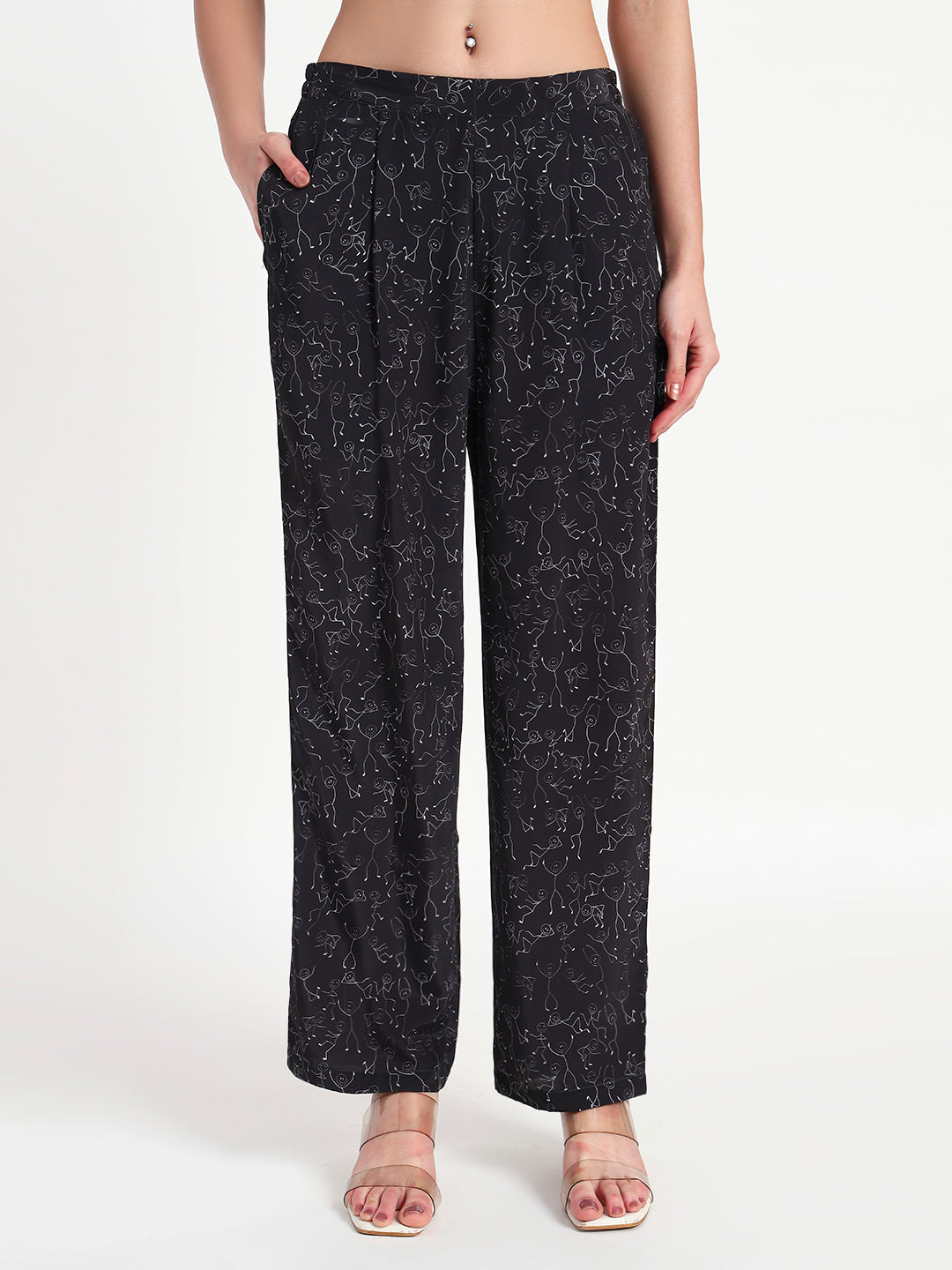 Midnight Muse Black Peplum Co-ord Set with Pockets