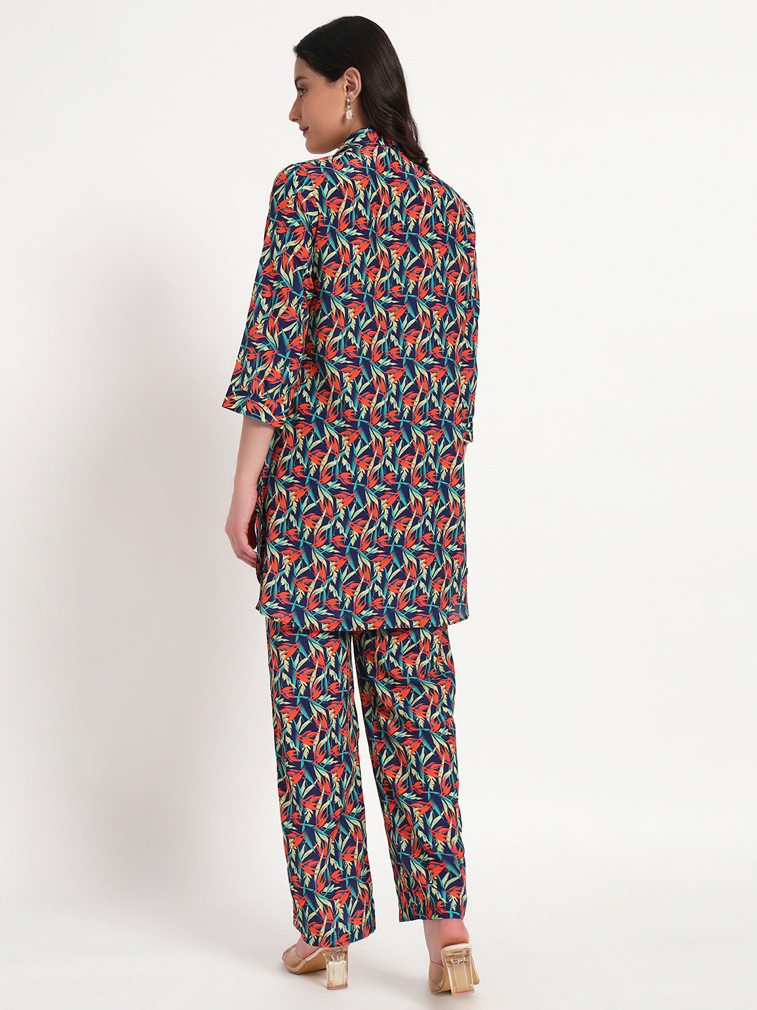 Tropical Pop Kurta Co-ord Set with Pockets