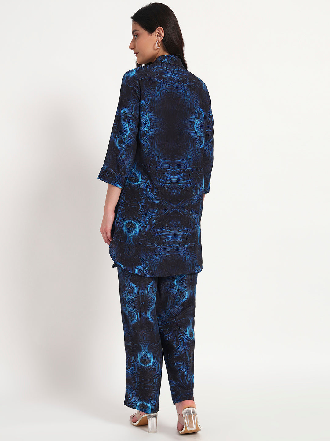 Midnight Wave Kurta Co-ord Set with Pockets