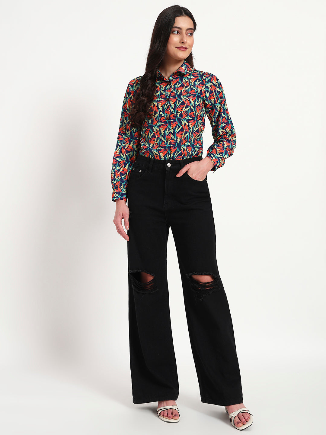 Tropical Rush Printed Regular Fit Shirt