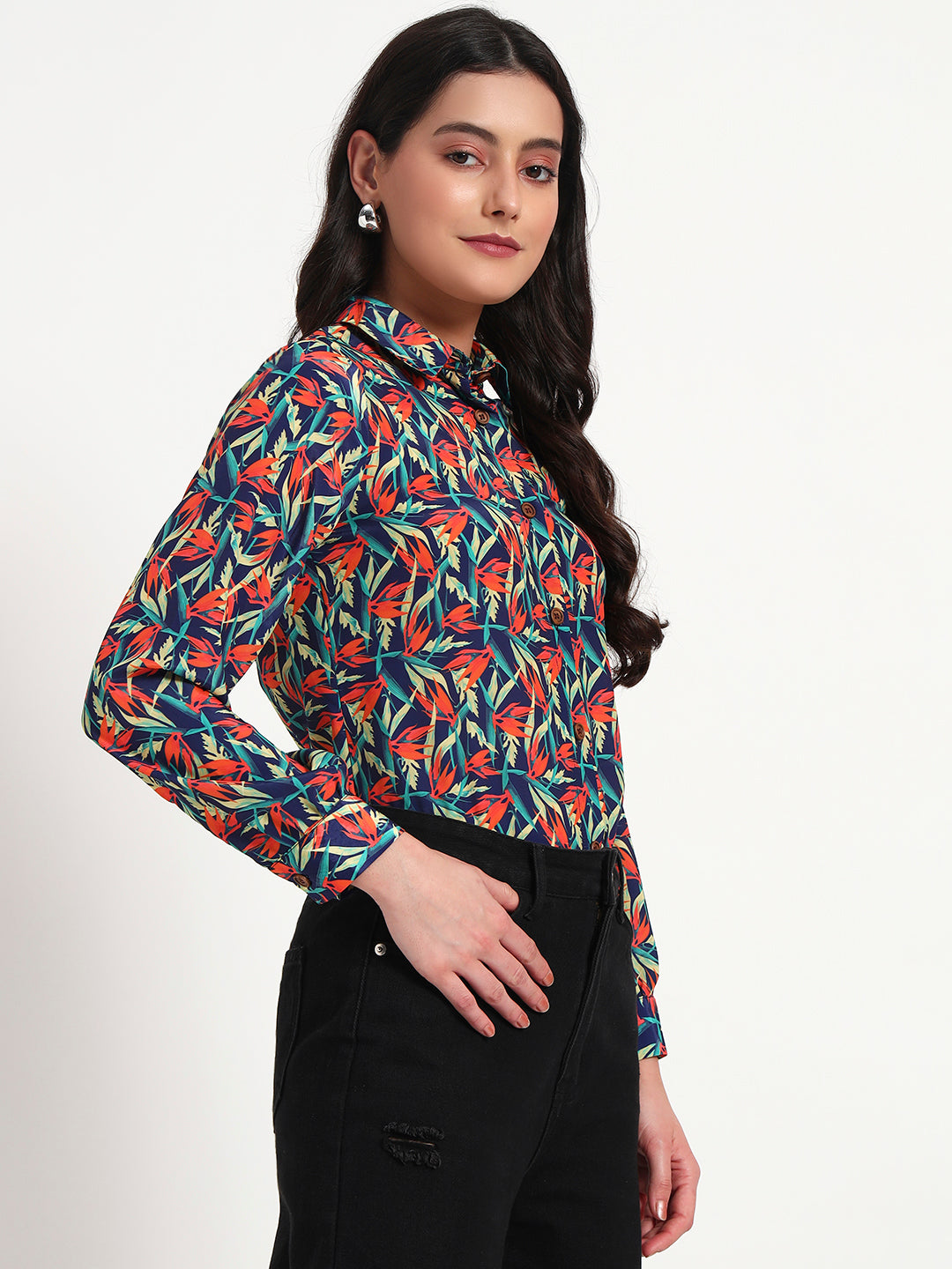 Tropical Rush Printed Regular Fit Shirt