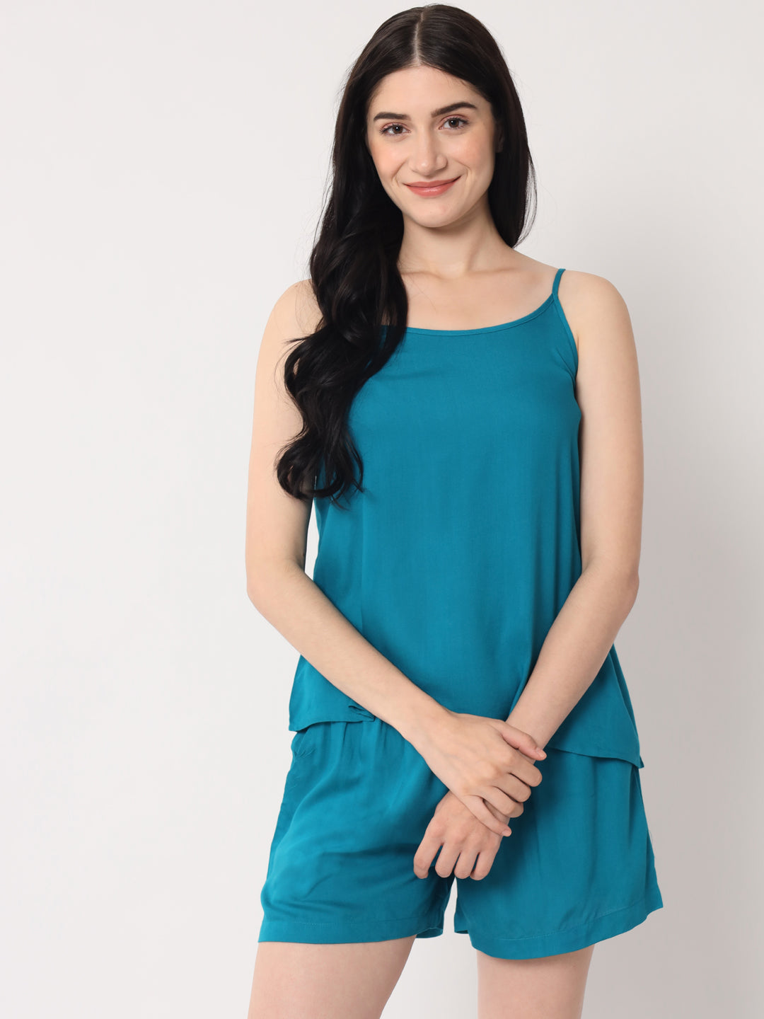 Teal Blue - Cami Top & Shorts Set