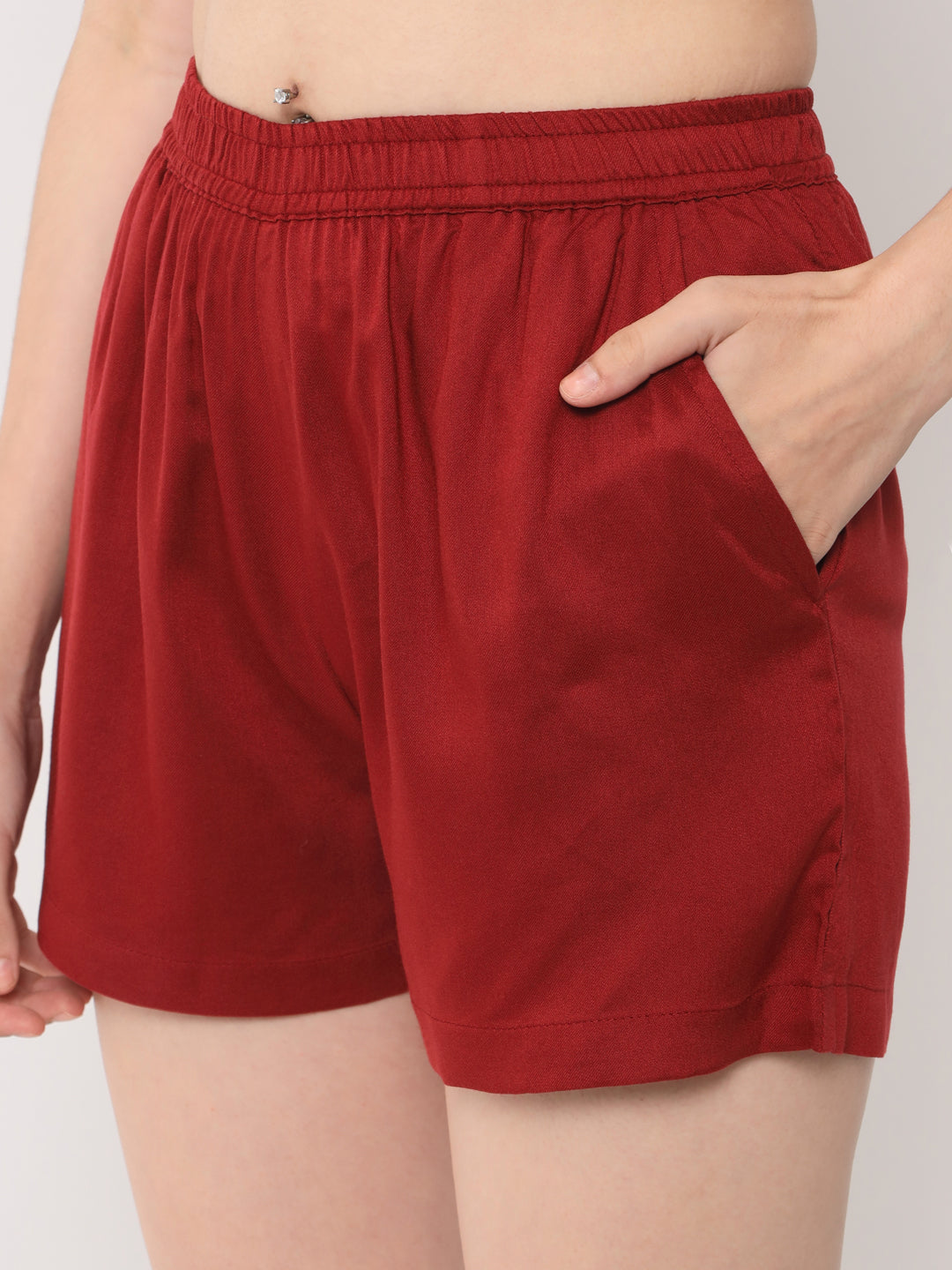 Maroon - Cami Top & Shorts Set