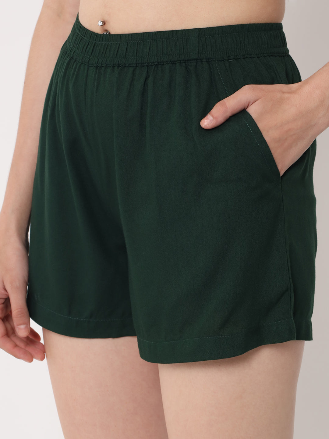 Bottle Green - Cami Top & Shorts Set