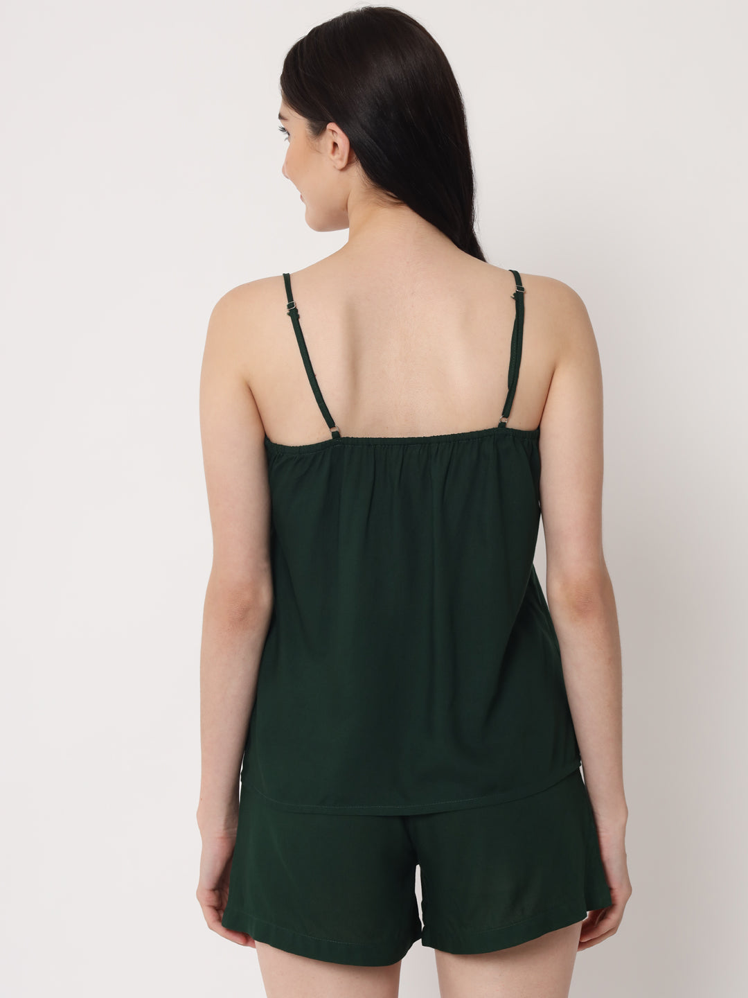 Bottle Green - Cami Top & Shorts Set