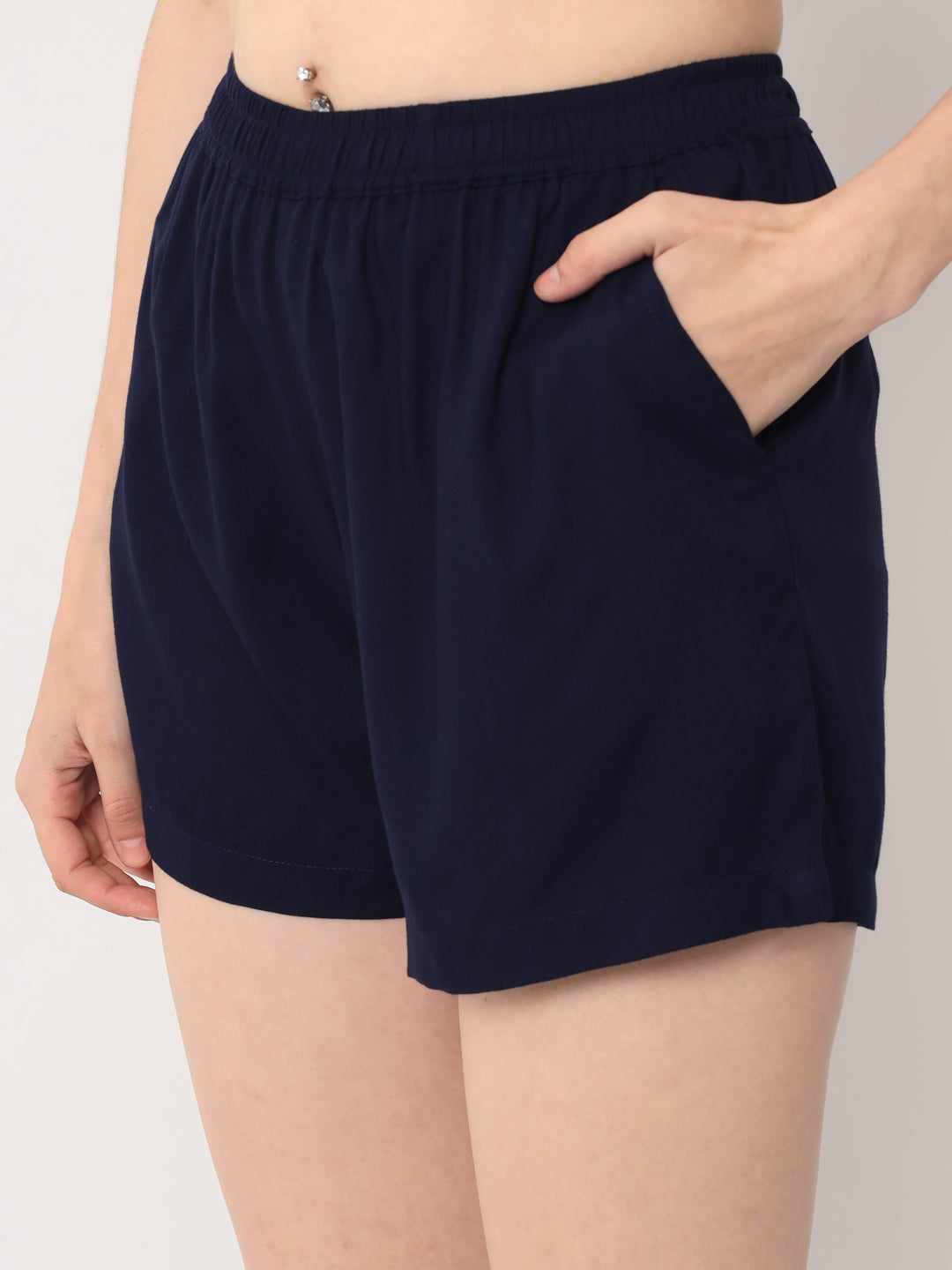 Navy Blue - Cami Top & Shorts Set
