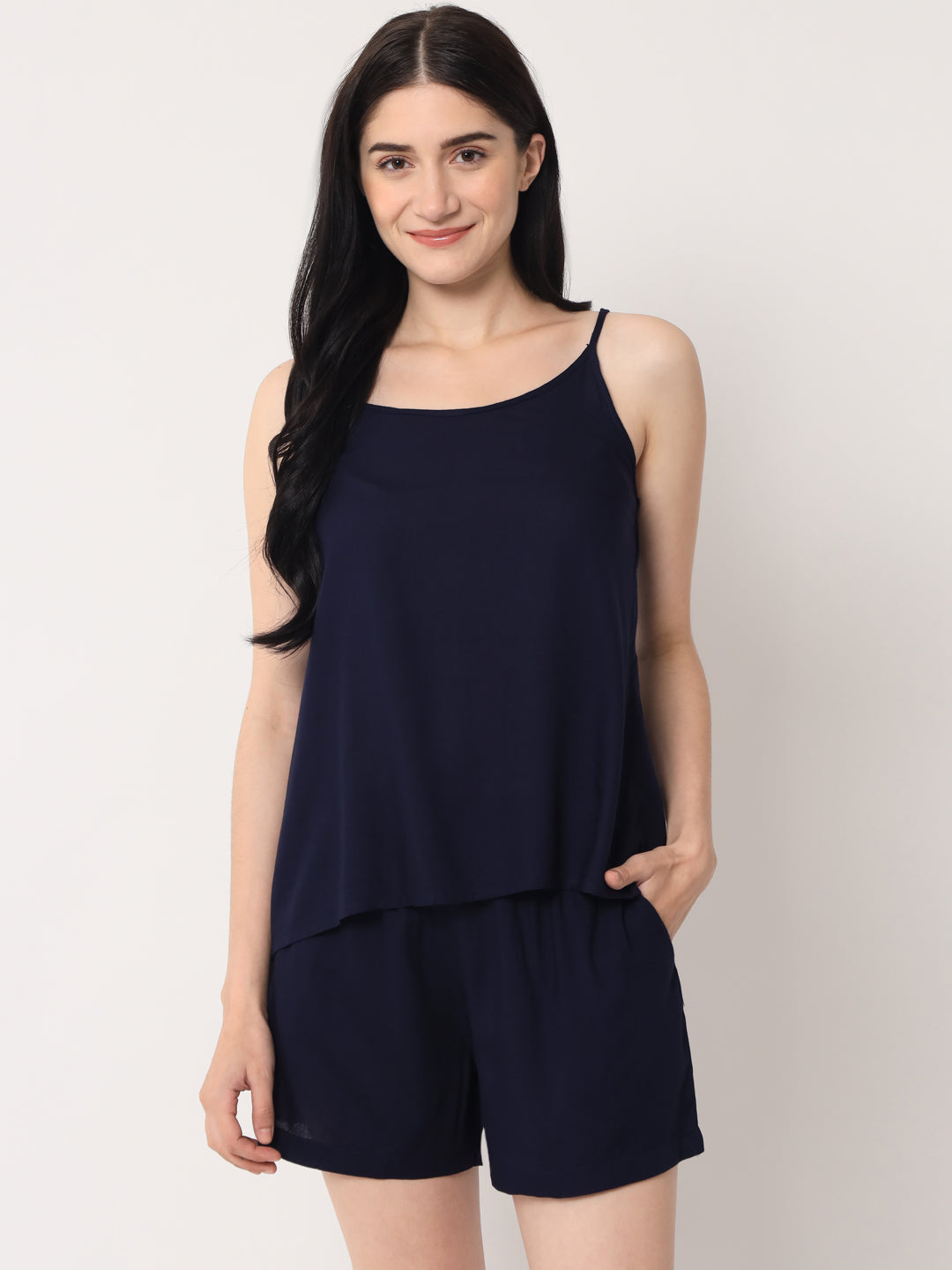 Navy Blue - Cami Top & Shorts Set