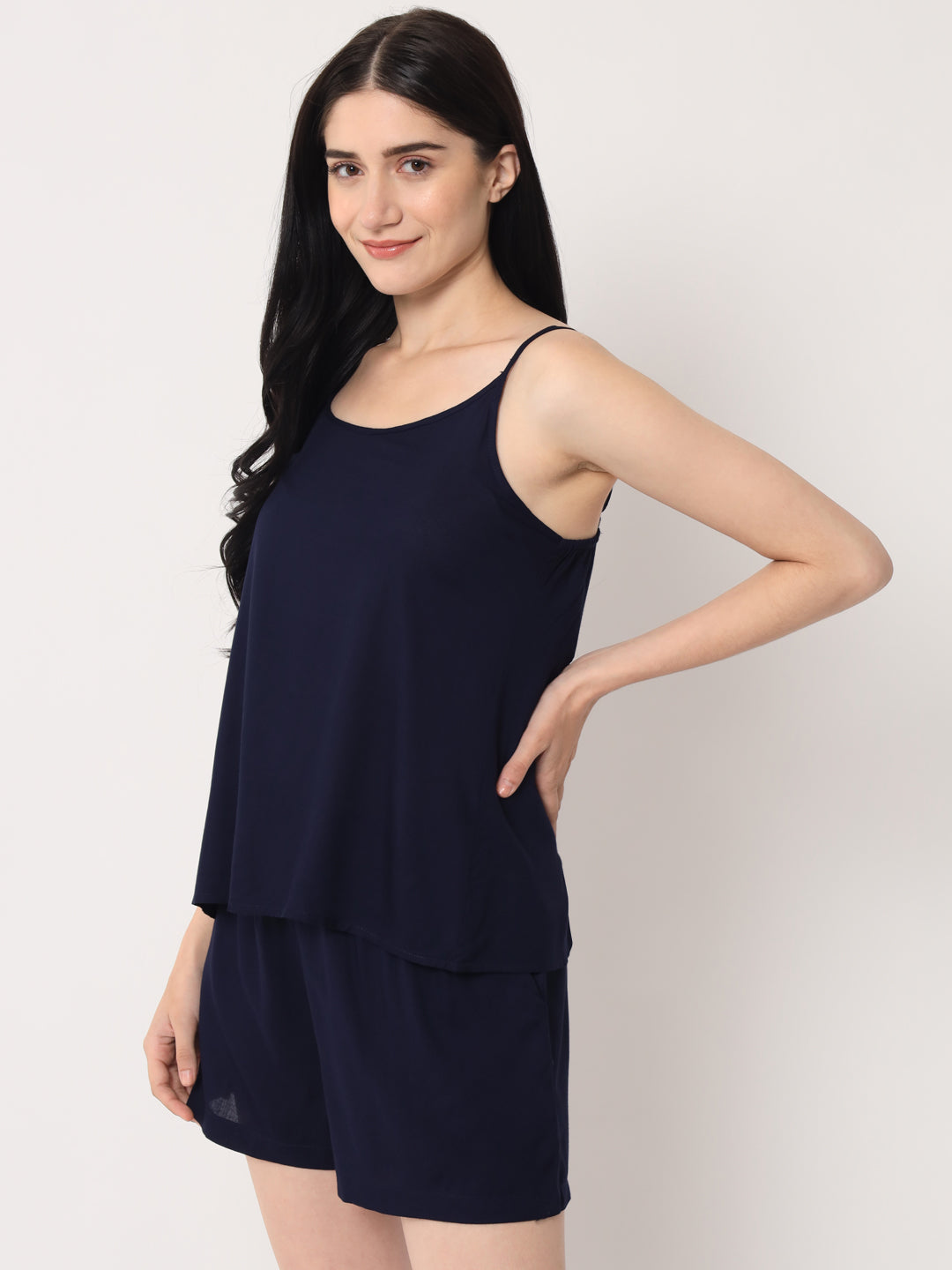 Navy Blue - Cami Top & Shorts Set