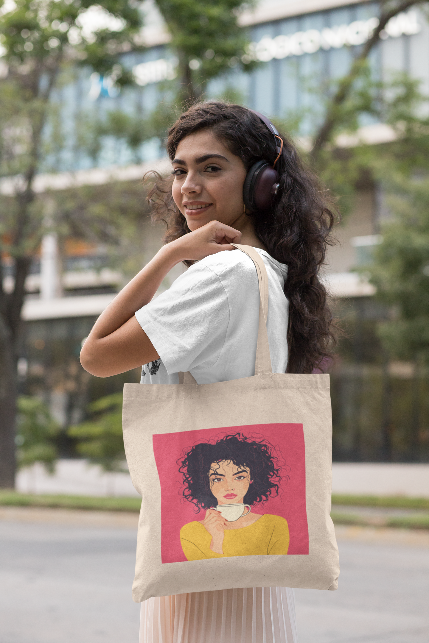 Caffeine & Confidence Canvas Tote