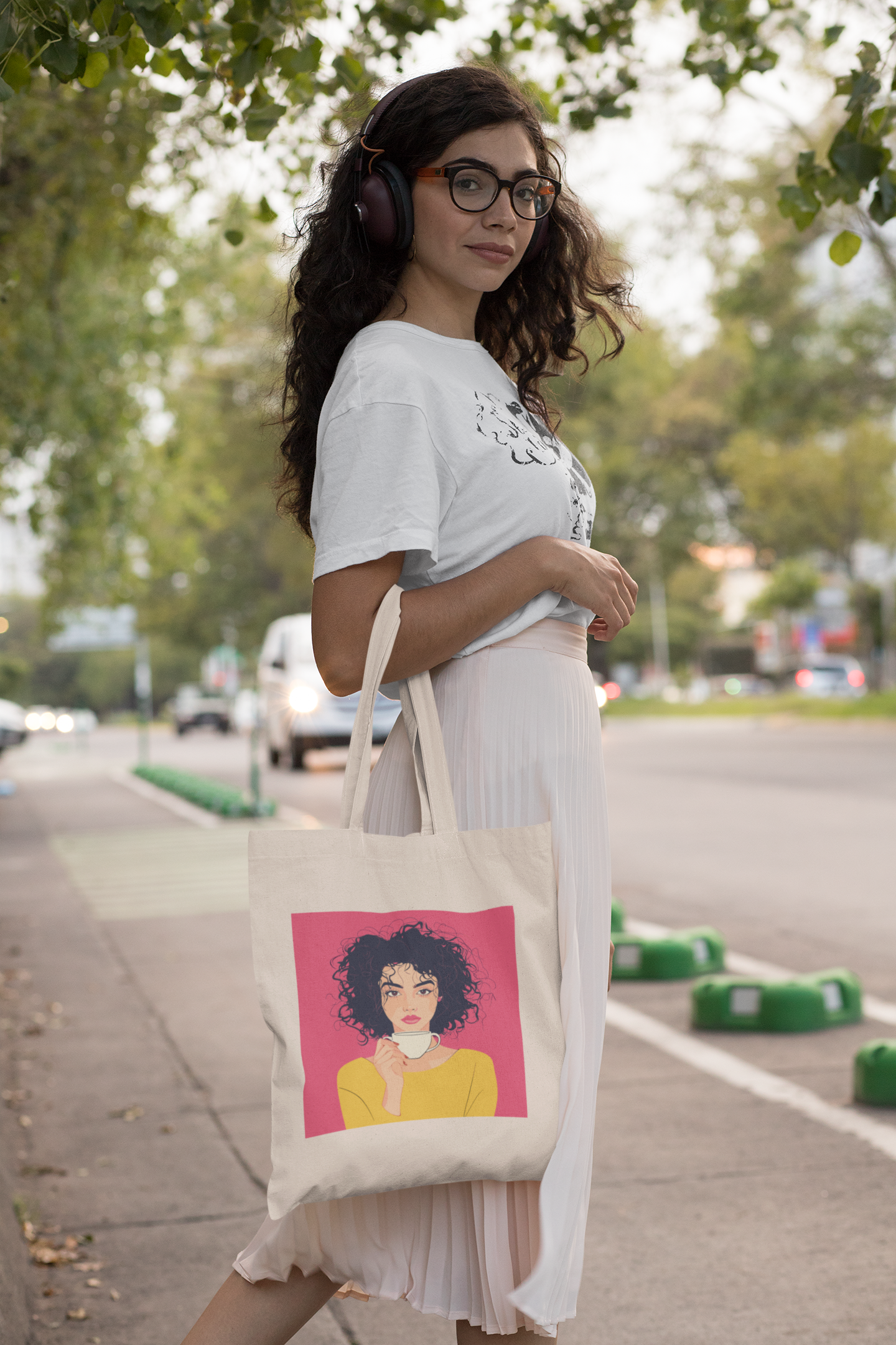 Caffeine & Confidence Canvas Tote