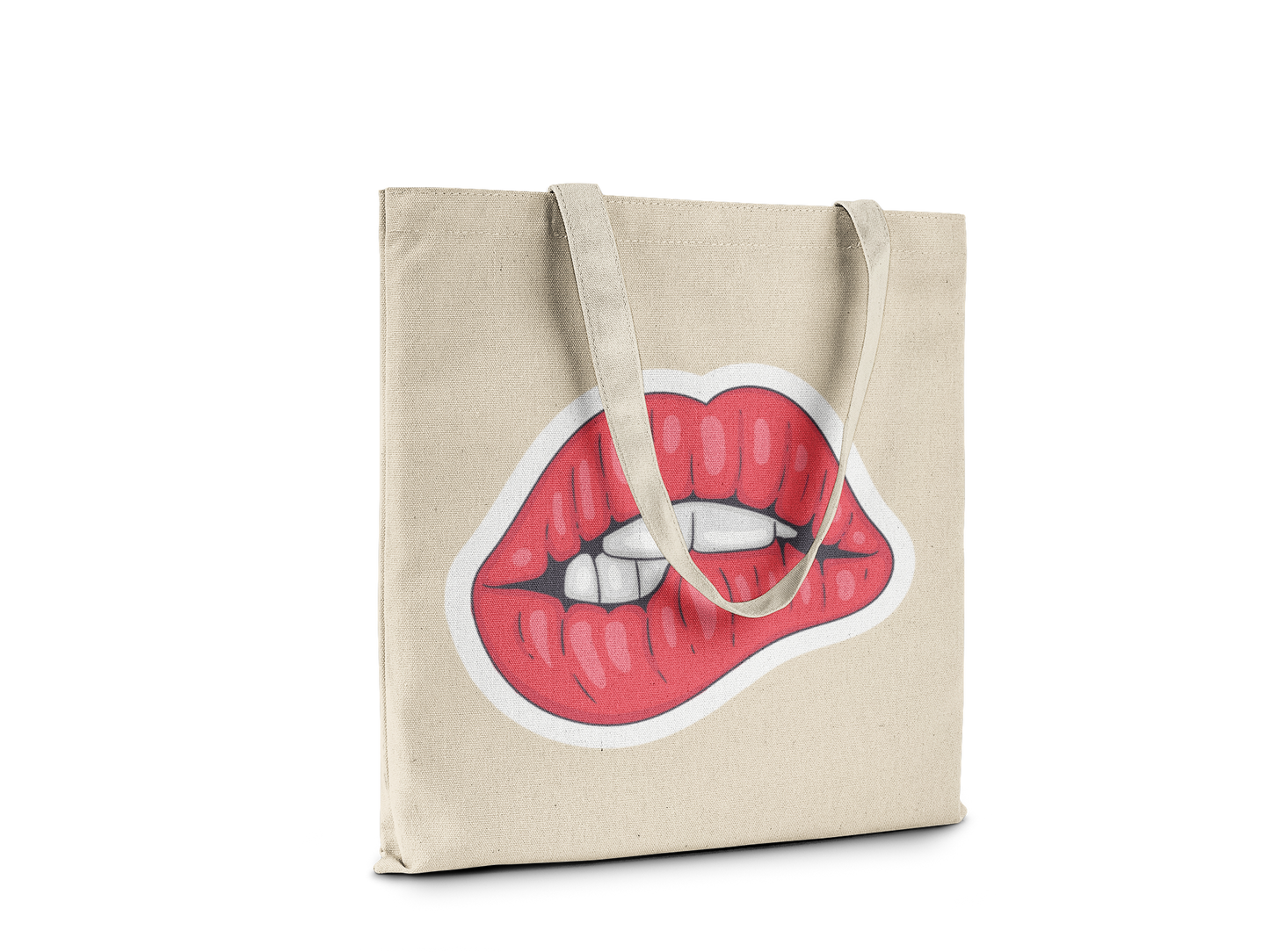 Pink Lips Pop Art Lips Tote