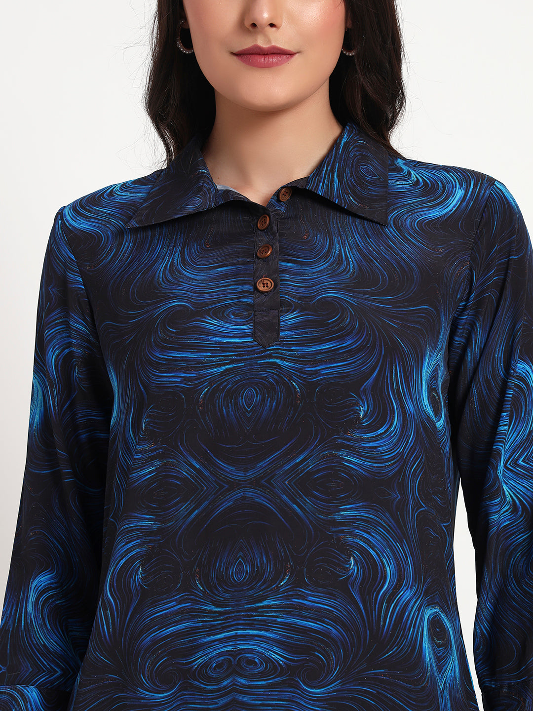 Midnight Wave Kurta Co-ord Set with Pockets